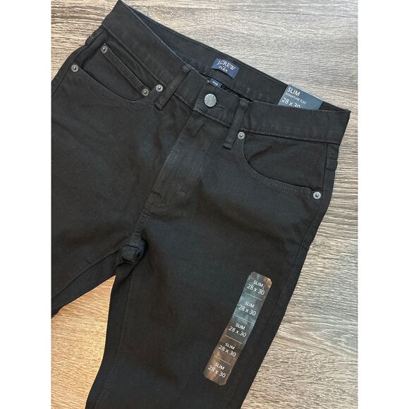 NWT J.Crew Slim Fit Jean In Signature Flex Black Size 28x30 - Picture 5 of 9